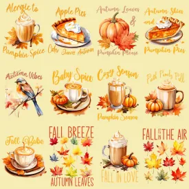 49 Mega Autumn Fall Designs Bundle PNG
