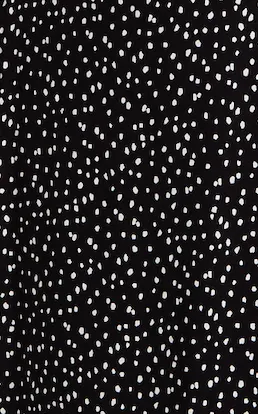Black Polka Dot Kimono Wrap Maxi Dress