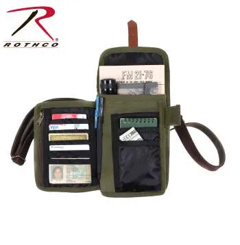 Canvas Travel Portfolio Bag with Leather Accents