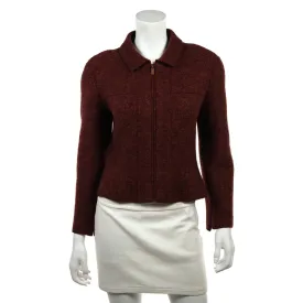 Chanel Rust Tweed Zip Vintage Jacket Size M | FR 40