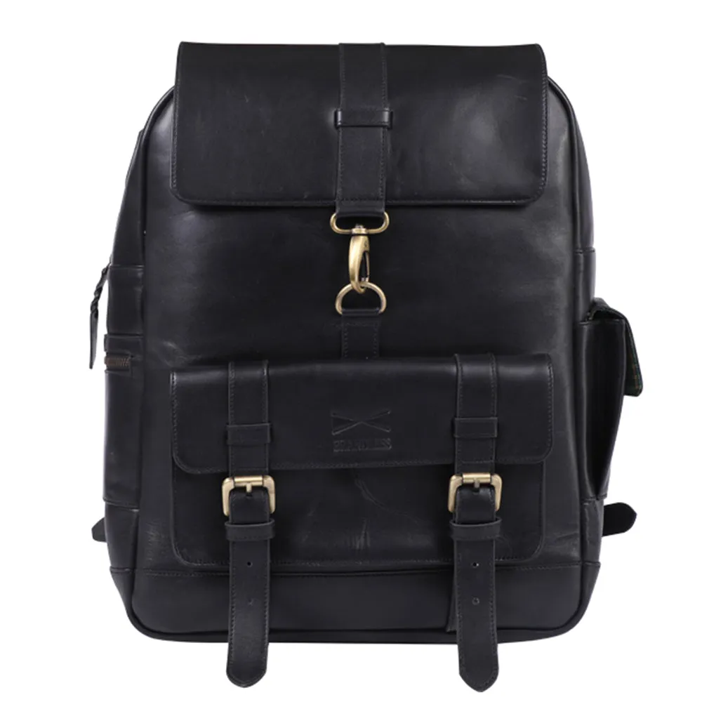 Chief Backpack - Black Leather