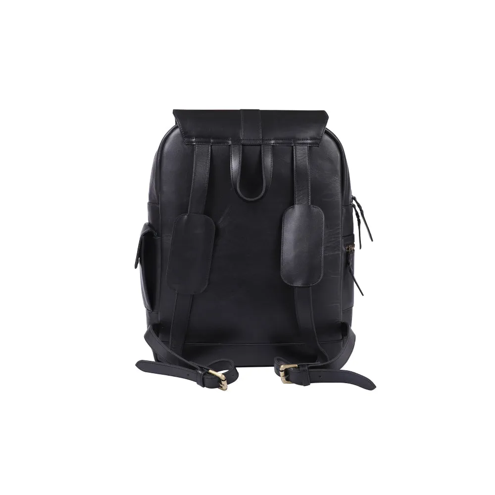Chief Backpack - Black Leather