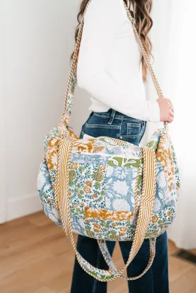 Coastline Patchwork Duffle Bag - Blue