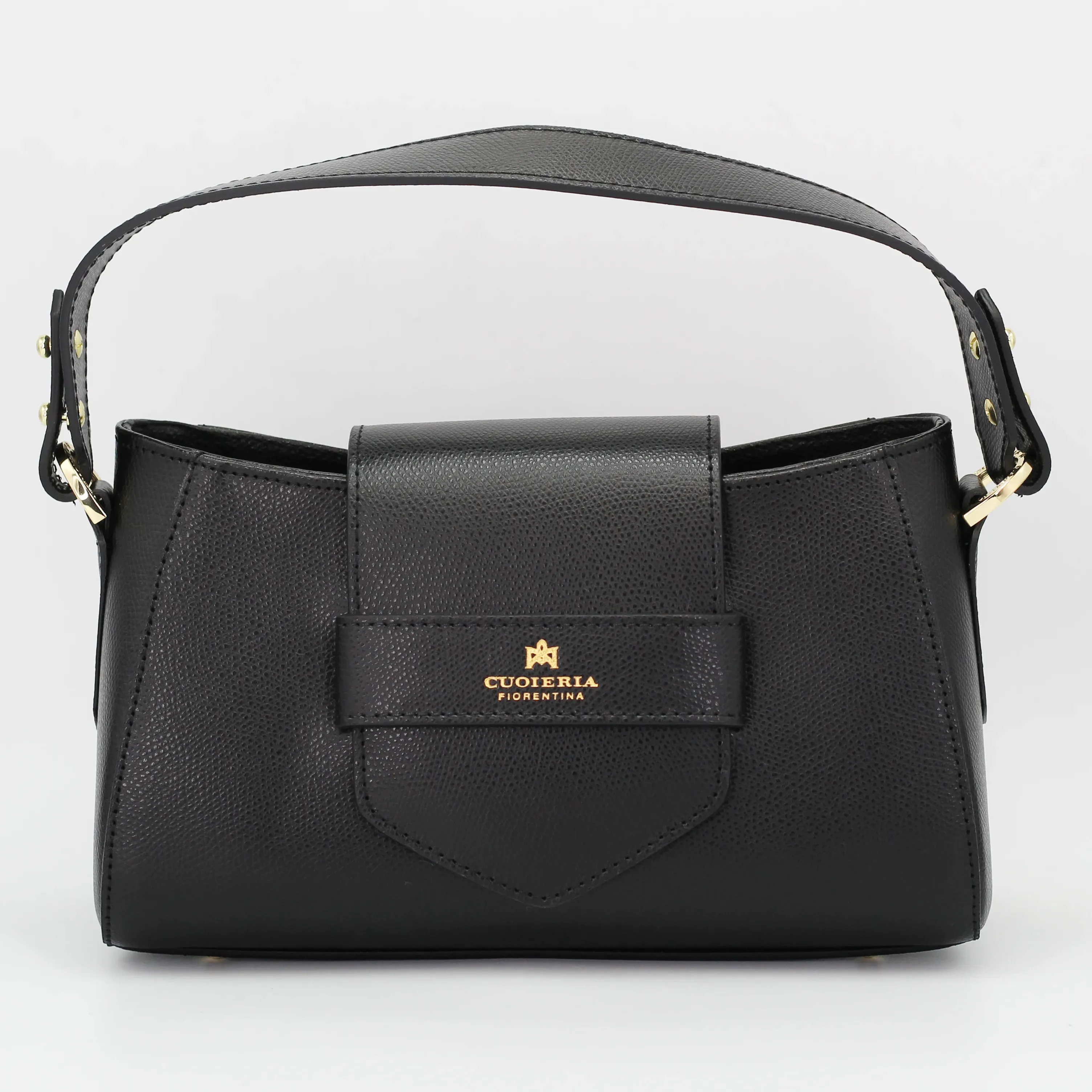 Cuoieria Fiorentina Italian leather Maia small hobo handbag in nero (B000005932420)