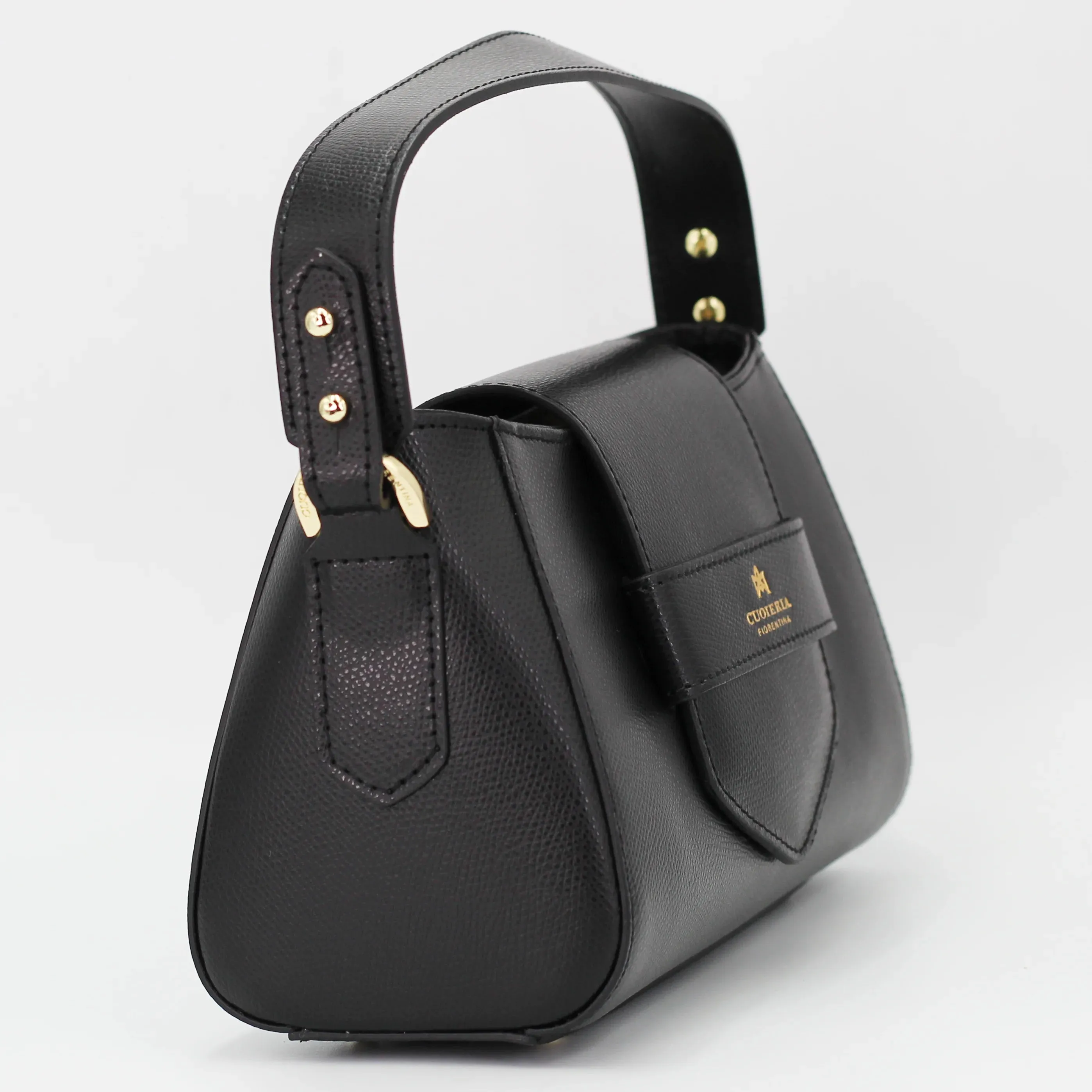 Cuoieria Fiorentina Italian leather Maia small hobo handbag in nero (B000005932420)
