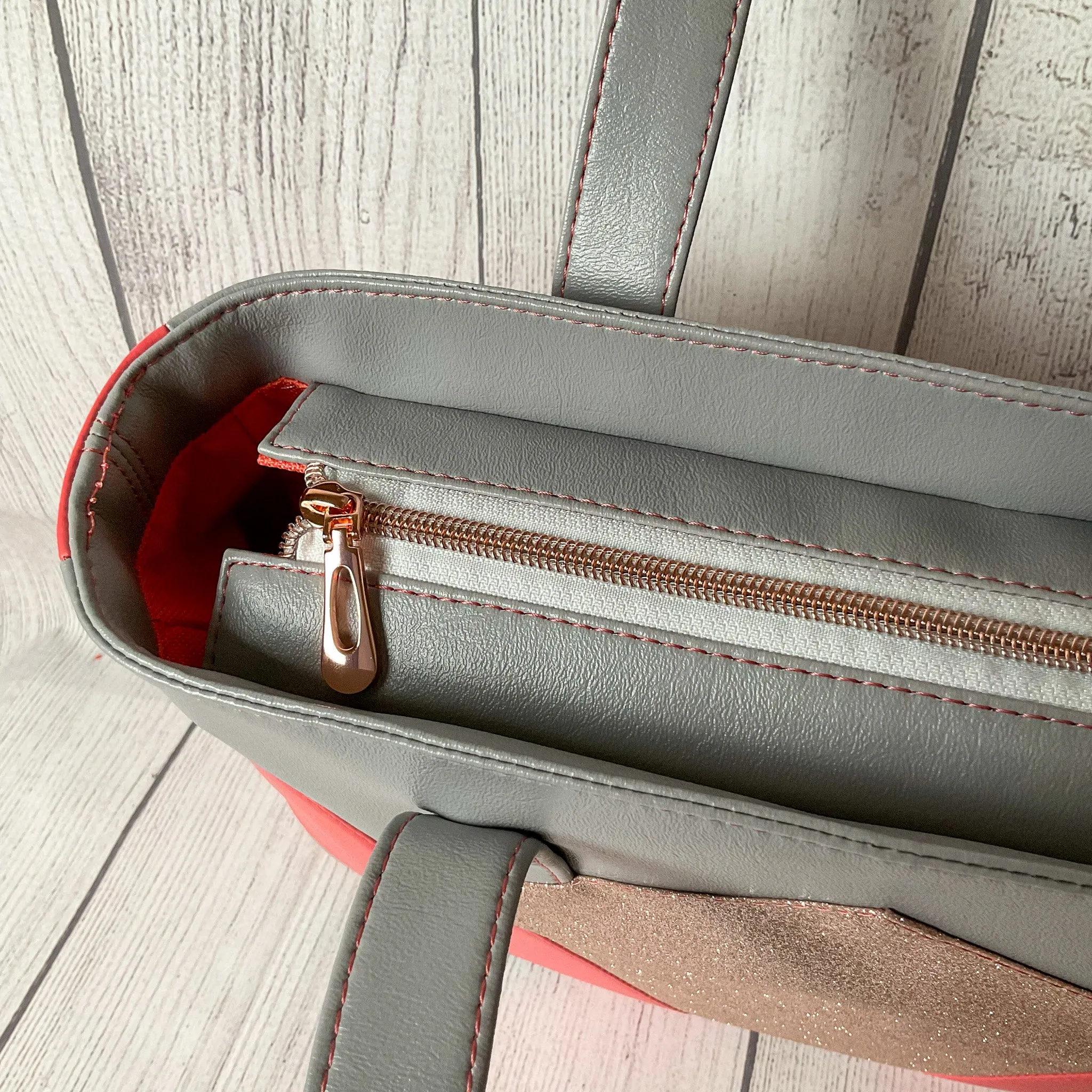 Custom Coral Diamond Handbag