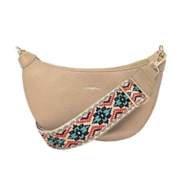 Espe Crescent Crossbody Beige Bag (Women's)