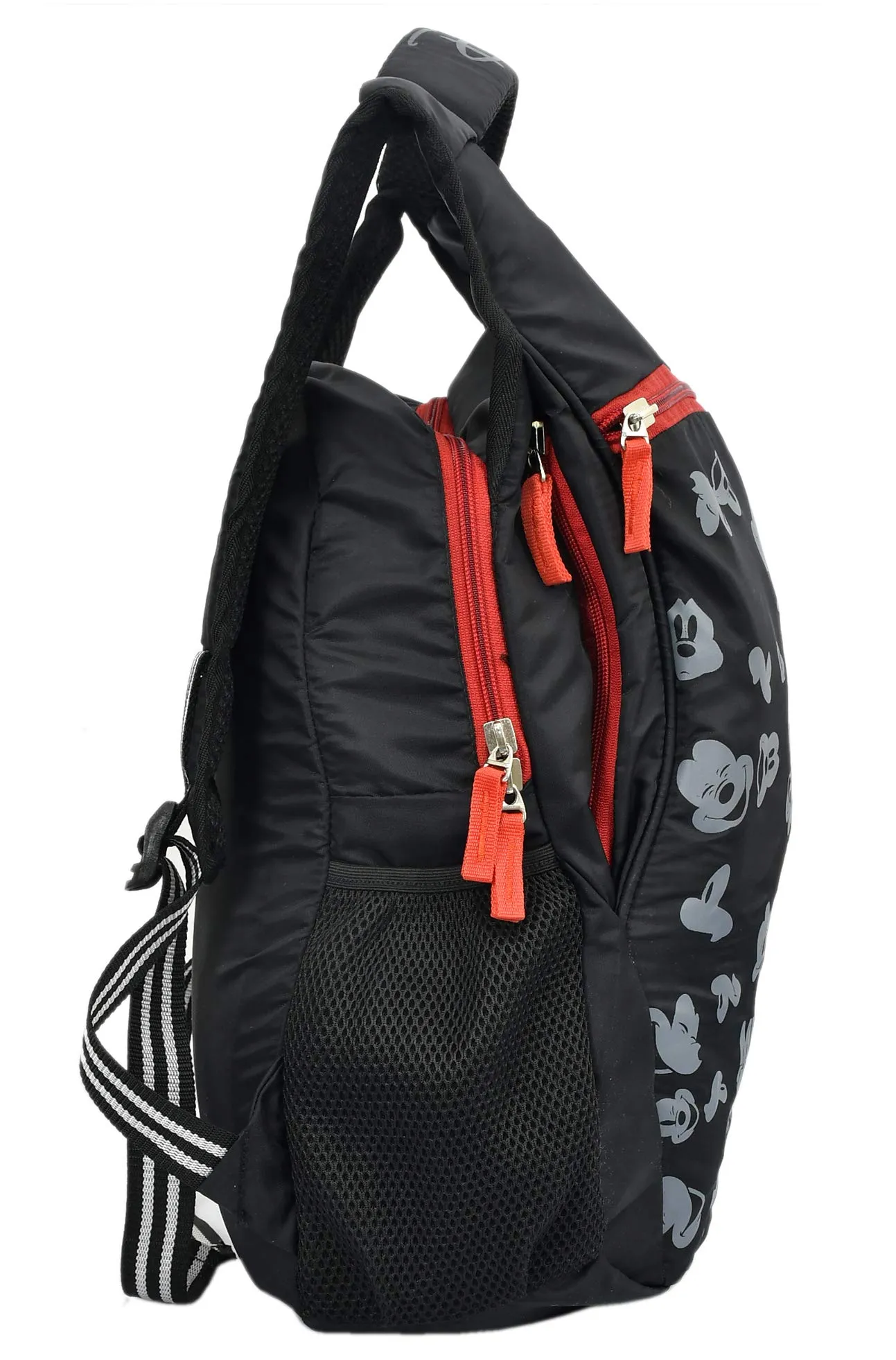 Fun Homes Disney Print 17 inch Polyster Waterproof Office Bag,School Bag,College Bag,Unisex Travel Backpack, Black (FUN09907)