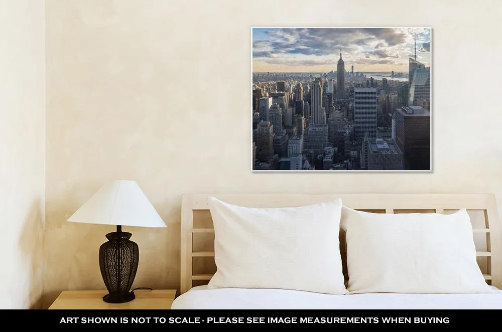 Gallery Wrapped Canvas, New York City Skyline At Dusk