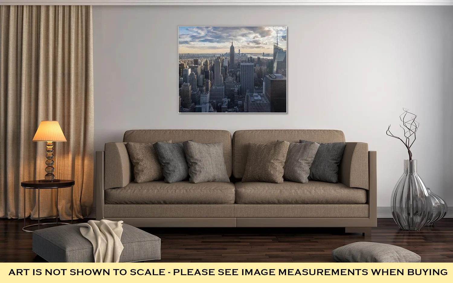 Gallery Wrapped Canvas, New York City Skyline At Dusk