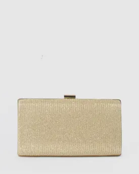Gold Margot Hardcase Clutch Bag