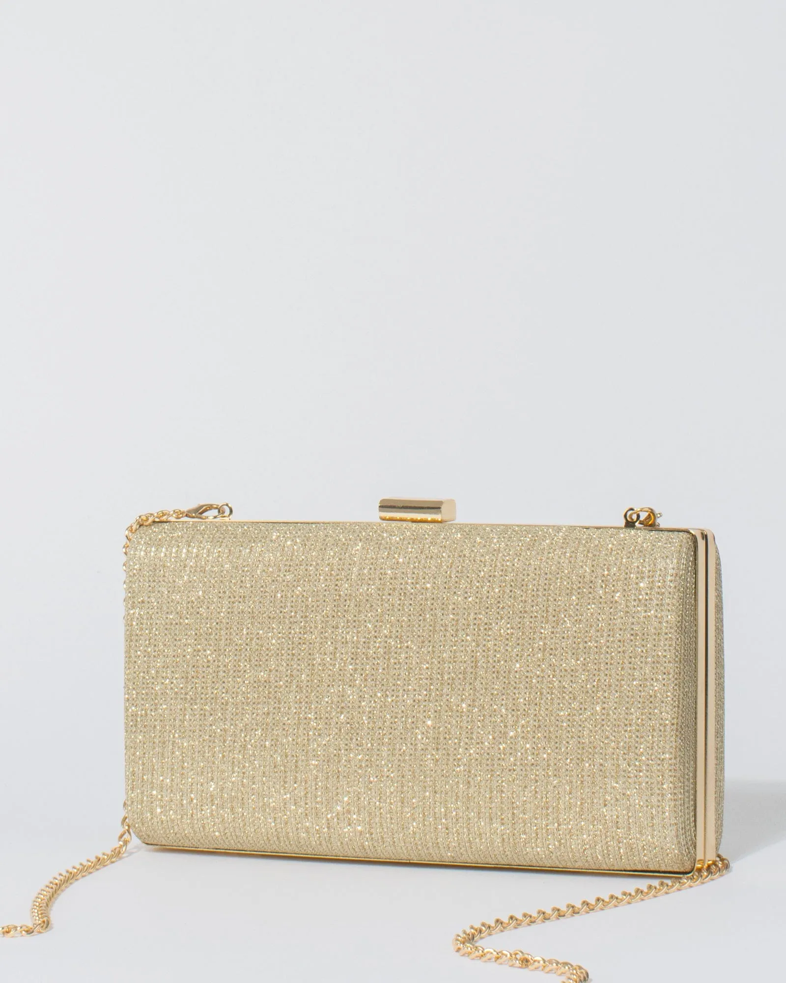 Gold Margot Hardcase Clutch Bag