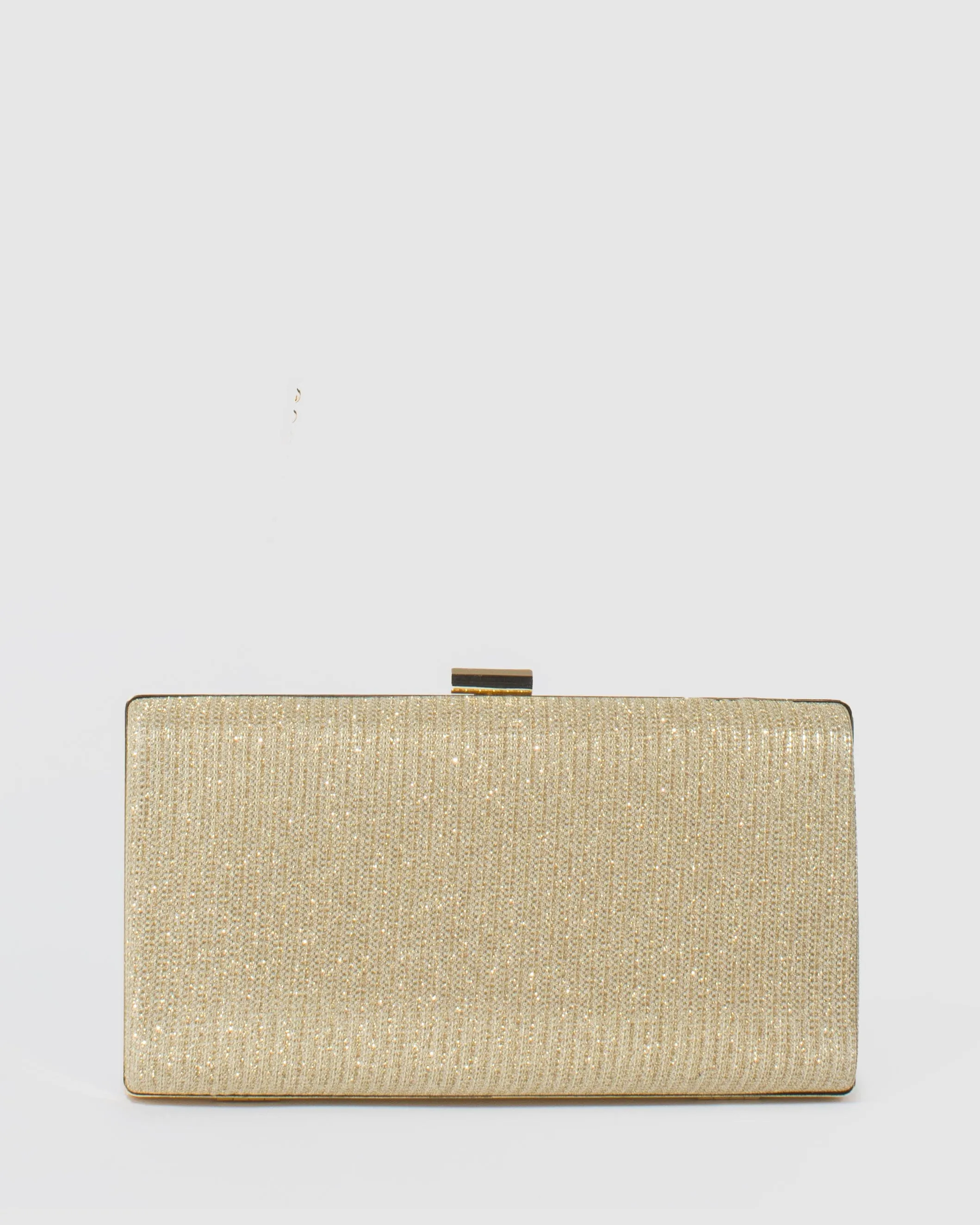 Gold Margot Hardcase Clutch Bag