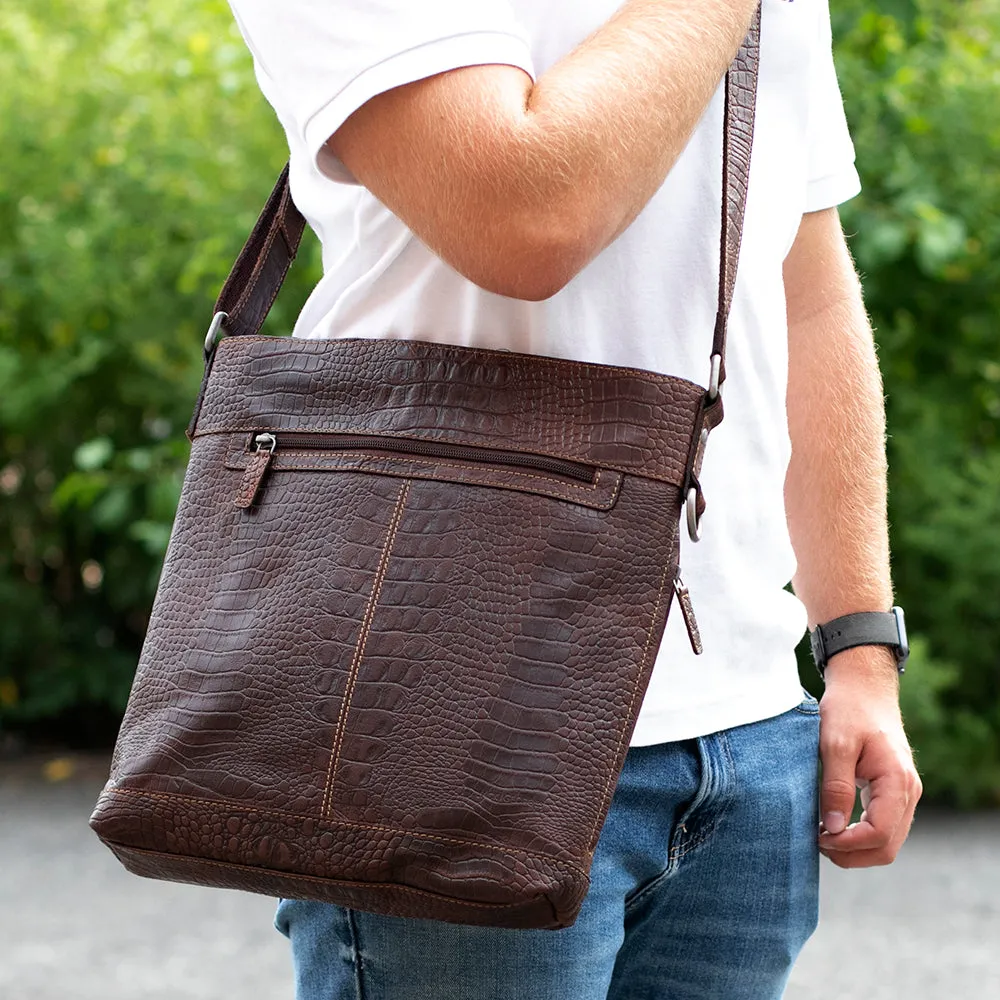 Hornback Croco Crossbody Bag #HB312