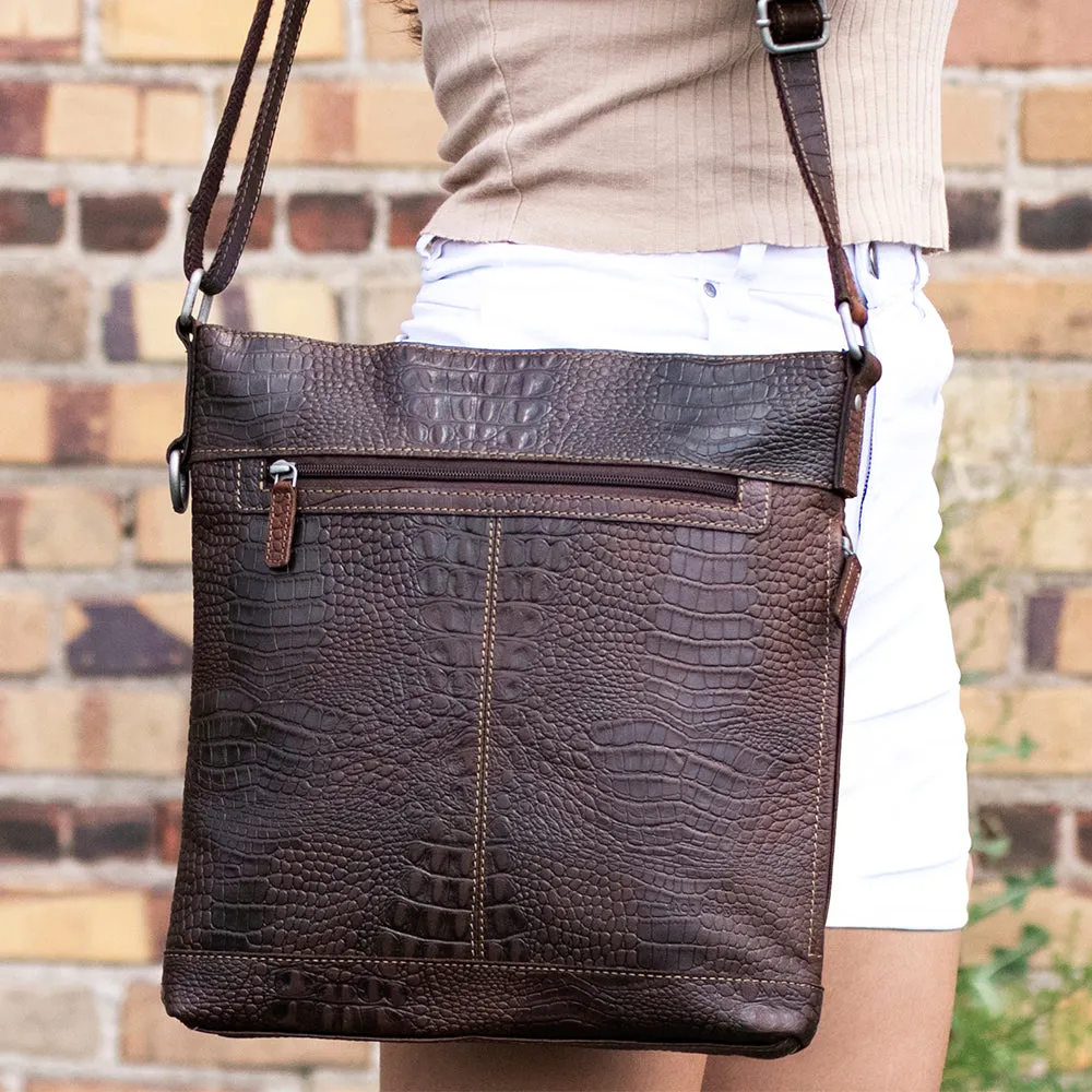 Hornback Croco Crossbody Bag #HB312