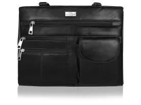 Ladies Leather Handbag, Women's Designer Black Shoulder Hand Bag QL173