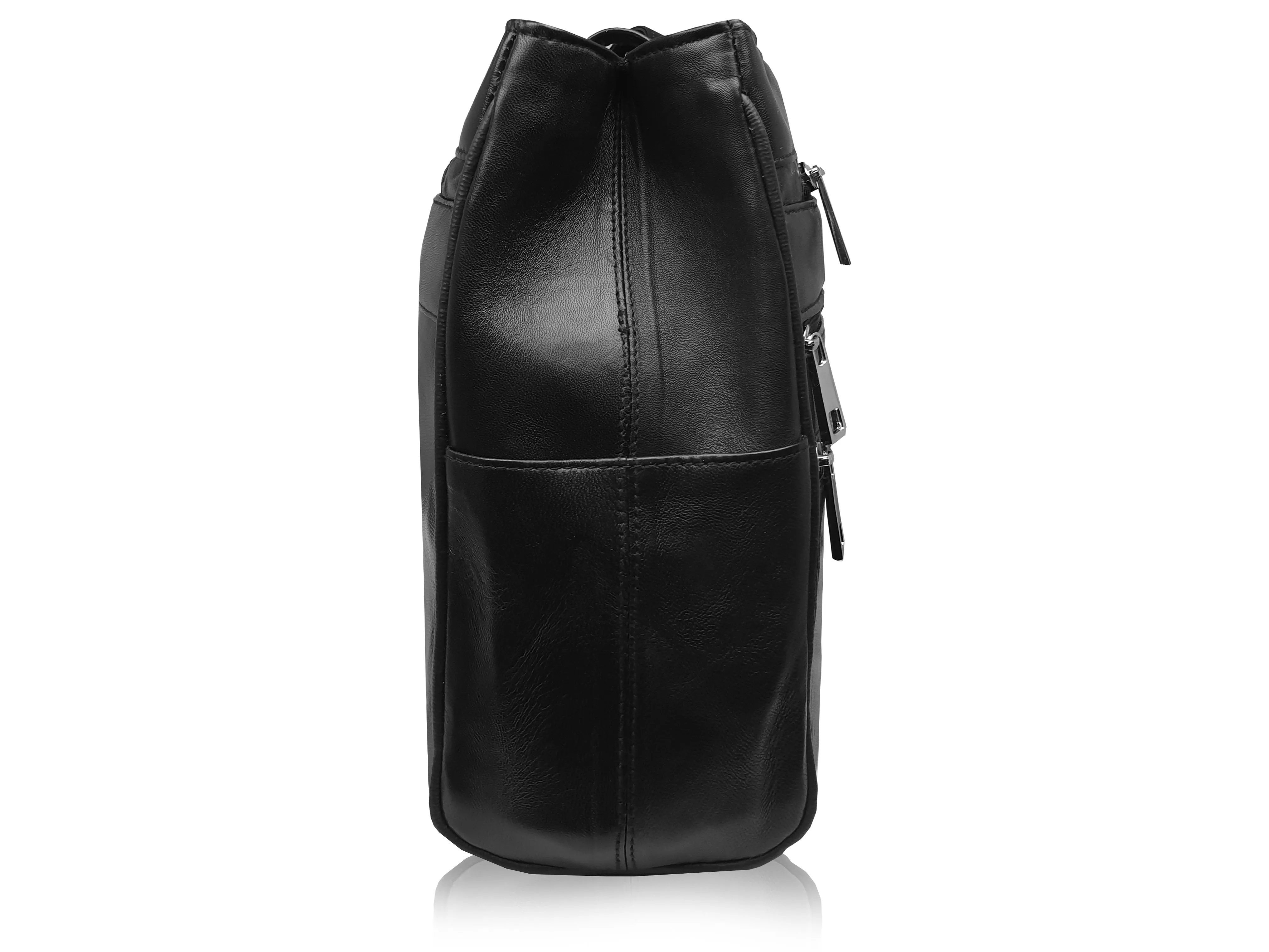 Ladies Leather Handbag, Women's Designer Black Shoulder Hand Bag QL173