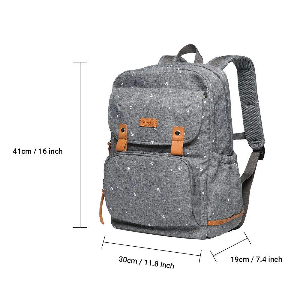Laptop College Backpack for Teen Girls, Casual Daypack Fits 15.6" Laptop by KAUKKO (09-GREY)