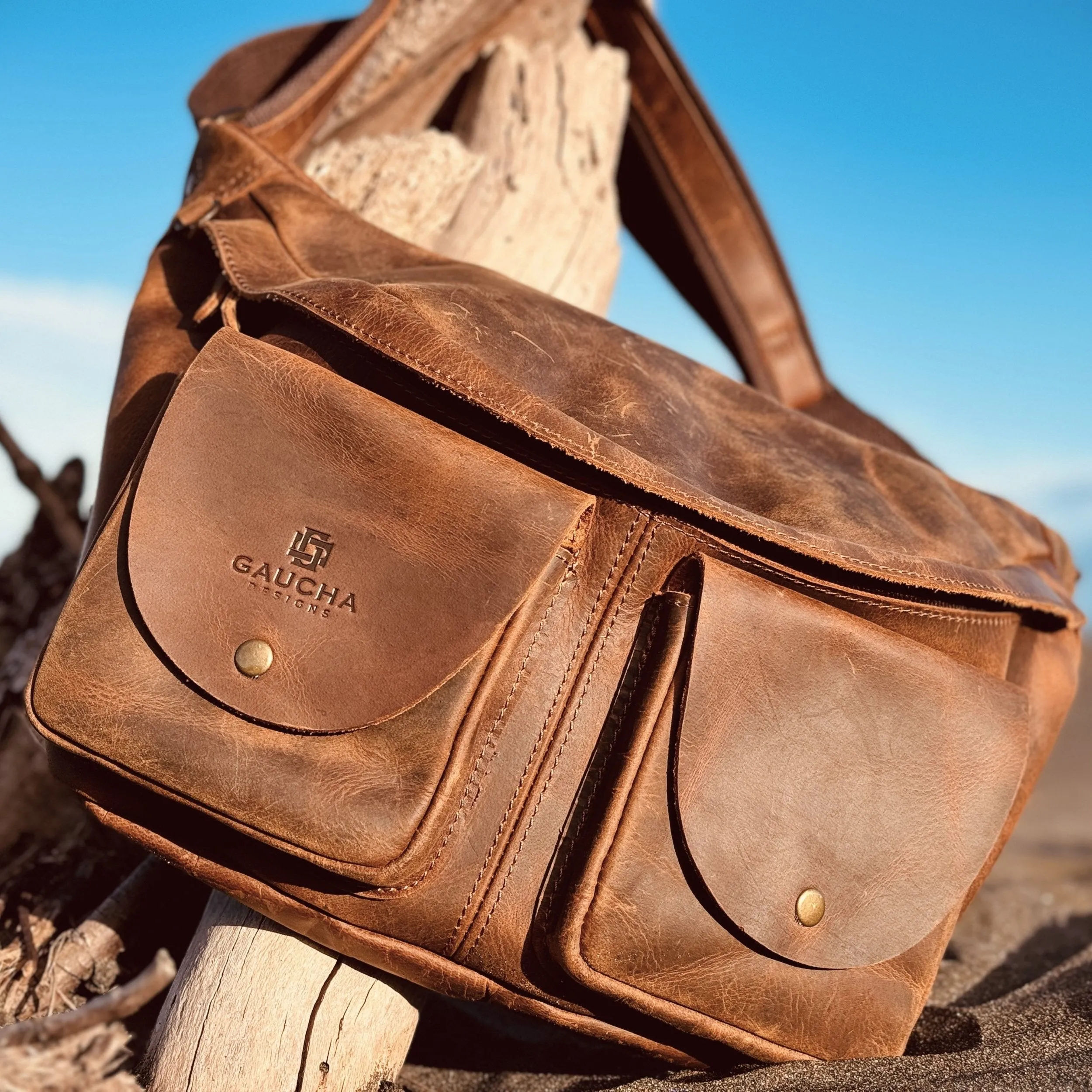 Leather Crossbody Bag Gaucho - Chest Bag for men & women