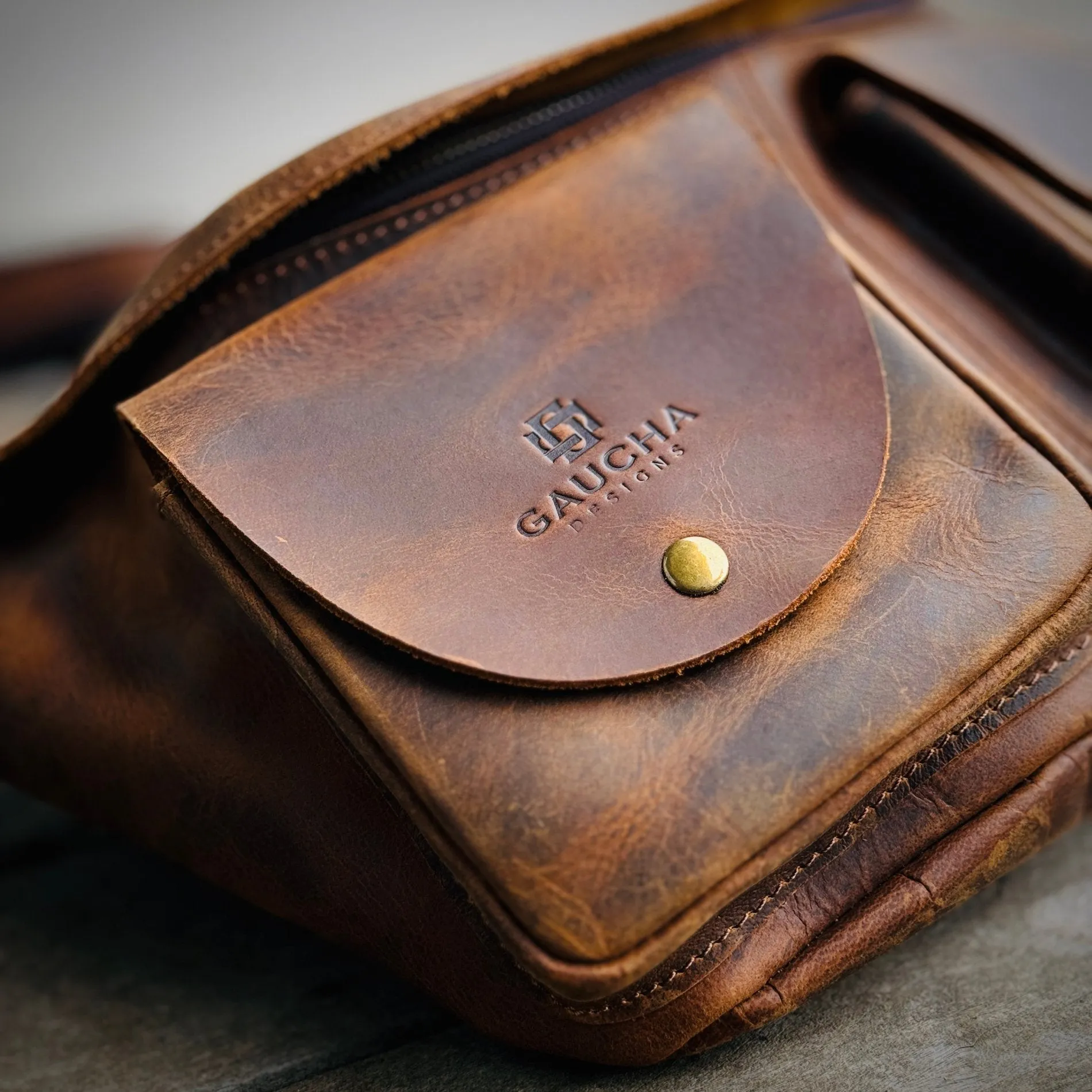 Leather Crossbody Bag Gaucho - Chest Bag for men & women