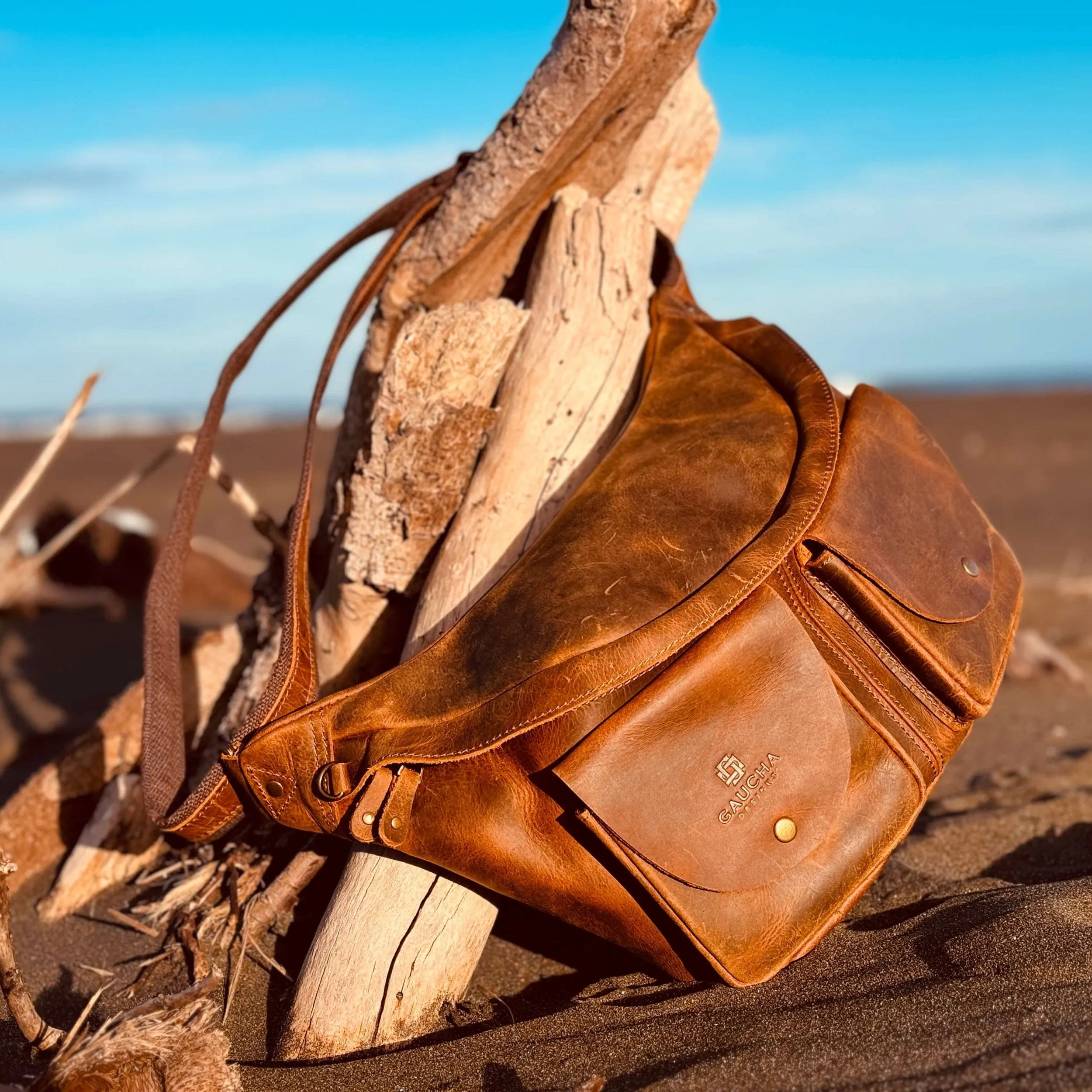 Leather Crossbody Bag Gaucho - Chest Bag for men & women