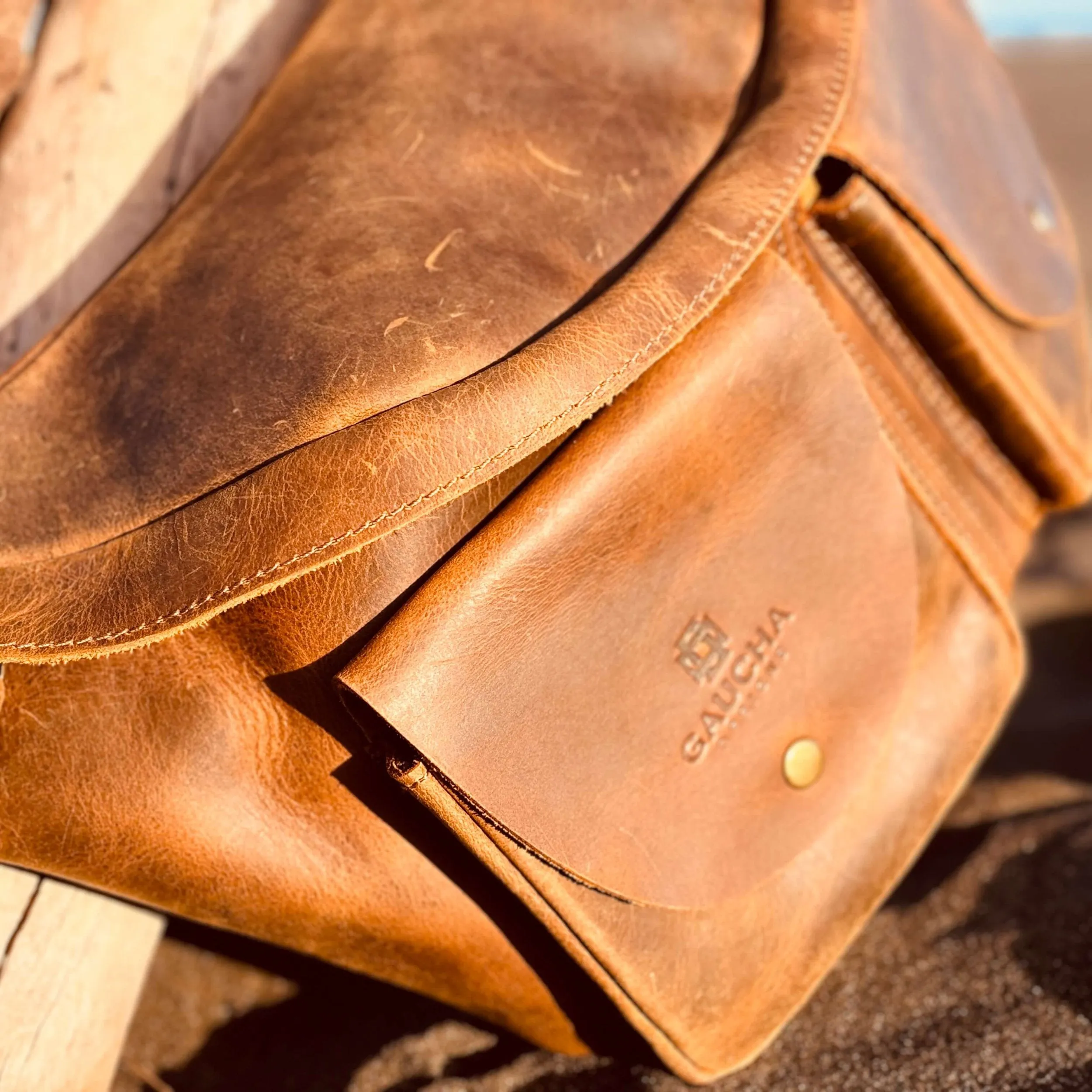 Leather Crossbody Bag Gaucho - Chest Bag for men & women