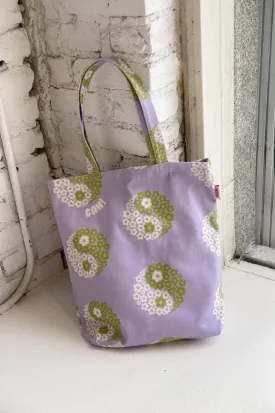LISA SAYS GAH Denim Shopper Tote in Yin Yang Thistle Print
