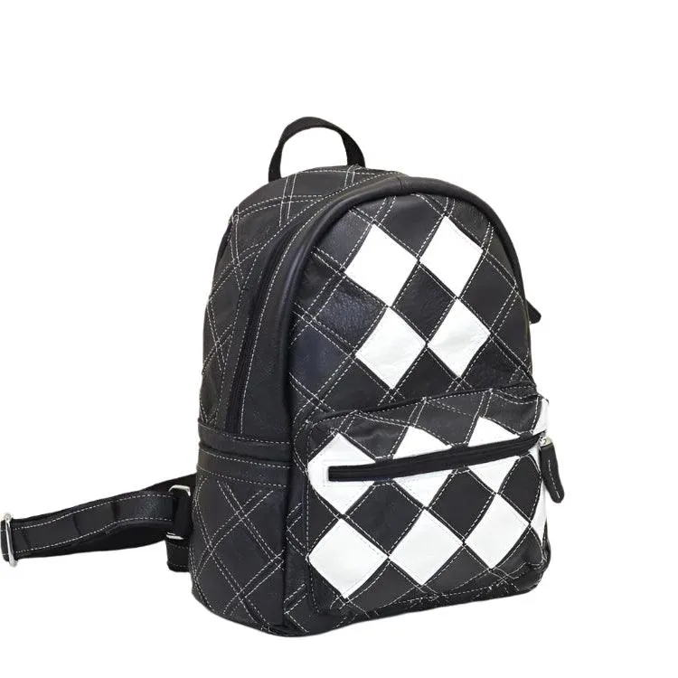 Multicolor Genuine Leather Backpack – Fashionable & Functional School Bag