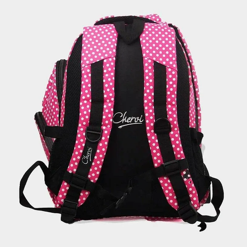 Pink Polka Dot Large Backpack School Bag High Quality