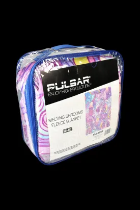 Pulsar Fleece Throw Blanket - Melting Shrooms