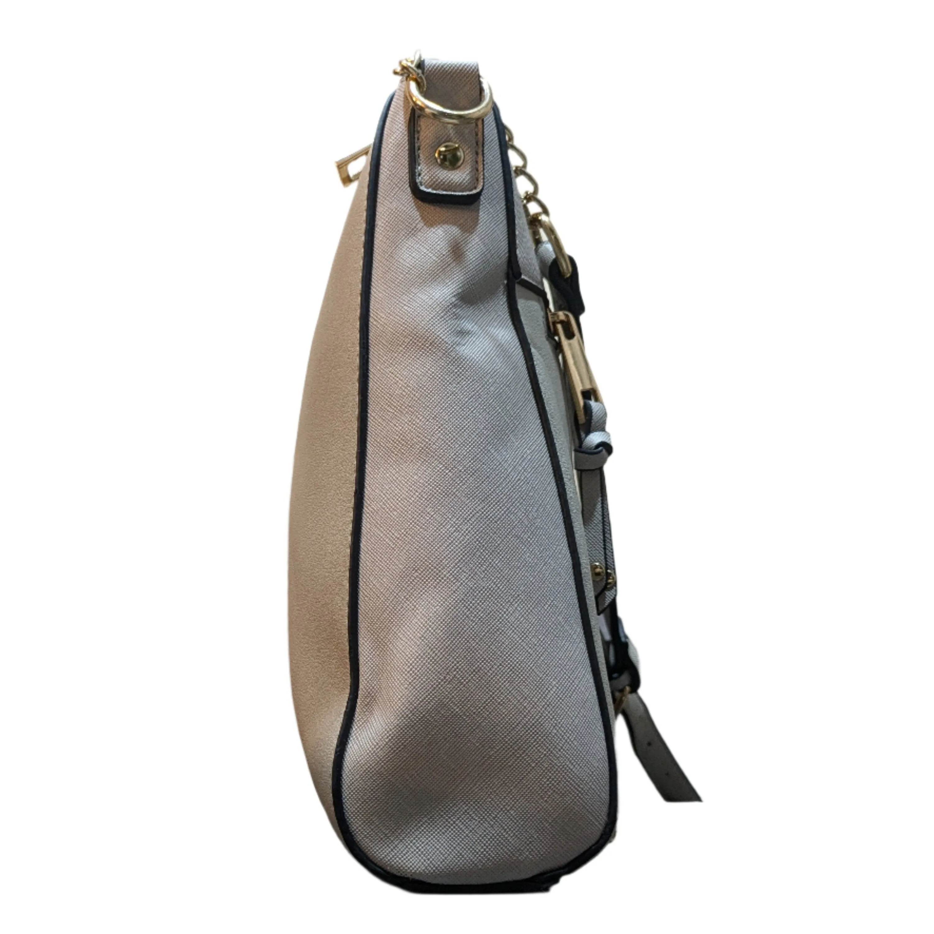 River Island Beige Panelled Zip Cross Body Bag