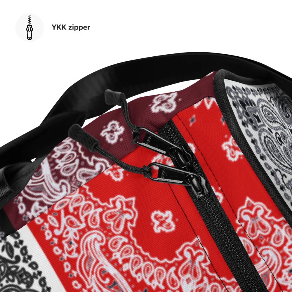 ROYAL ICONIC | Bandana Flag Duffle Bag Color Block Carousel Dope Azz DUFFEL Bag HueMan Gang Workout Gym Bag Carousel 2 Autumn Vibez