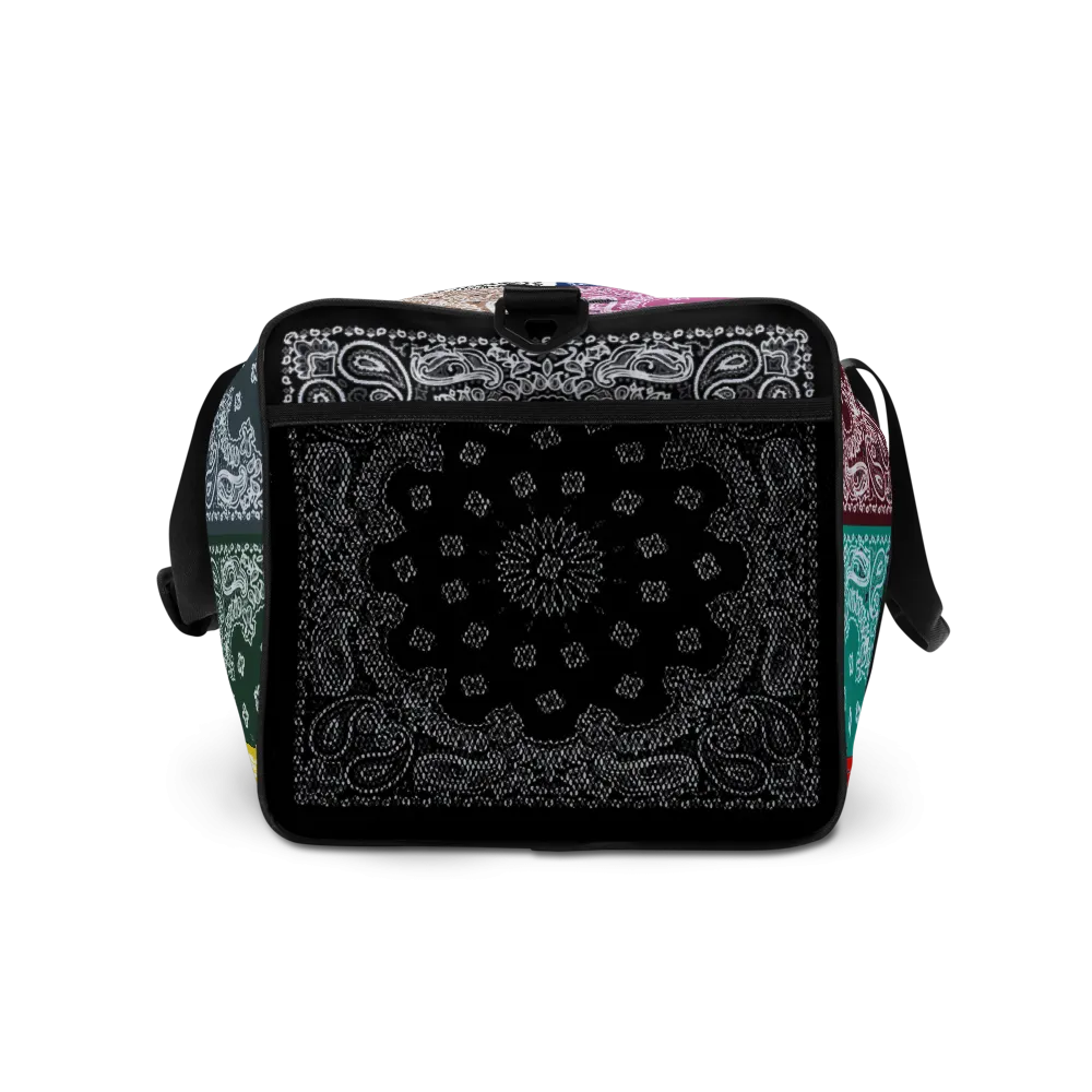 ROYAL ICONIC | Bandana Flag Duffle Bag Color Block Carousel Dope Azz DUFFEL Bag HueMan Gang Workout Gym Bag Carousel 2 Autumn Vibez