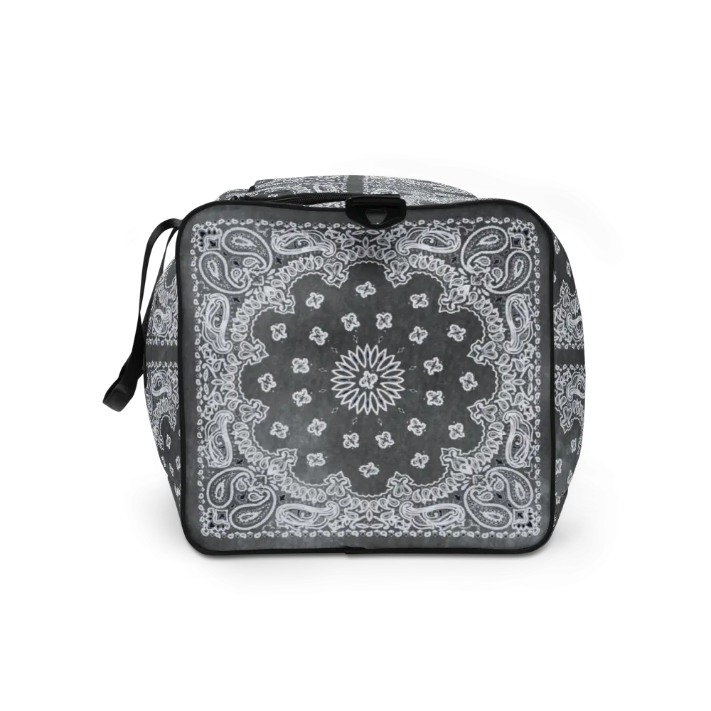 ROYAL ICONIC | Bandana Flag Tie Dye Duffle Bag Dope Azz Gray Wash DUFFEL Bag HueMan Gang Workout Gym Bag Duffle Bag Acid Wash Grey