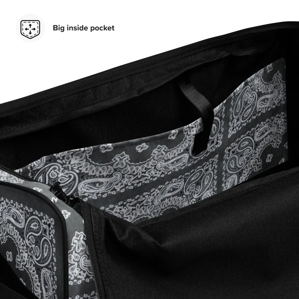 ROYAL ICONIC | Bandana Flag Tie Dye Duffle Bag Dope Azz Gray Wash DUFFEL Bag HueMan Gang Workout Gym Bag Duffle Bag Acid Wash Grey