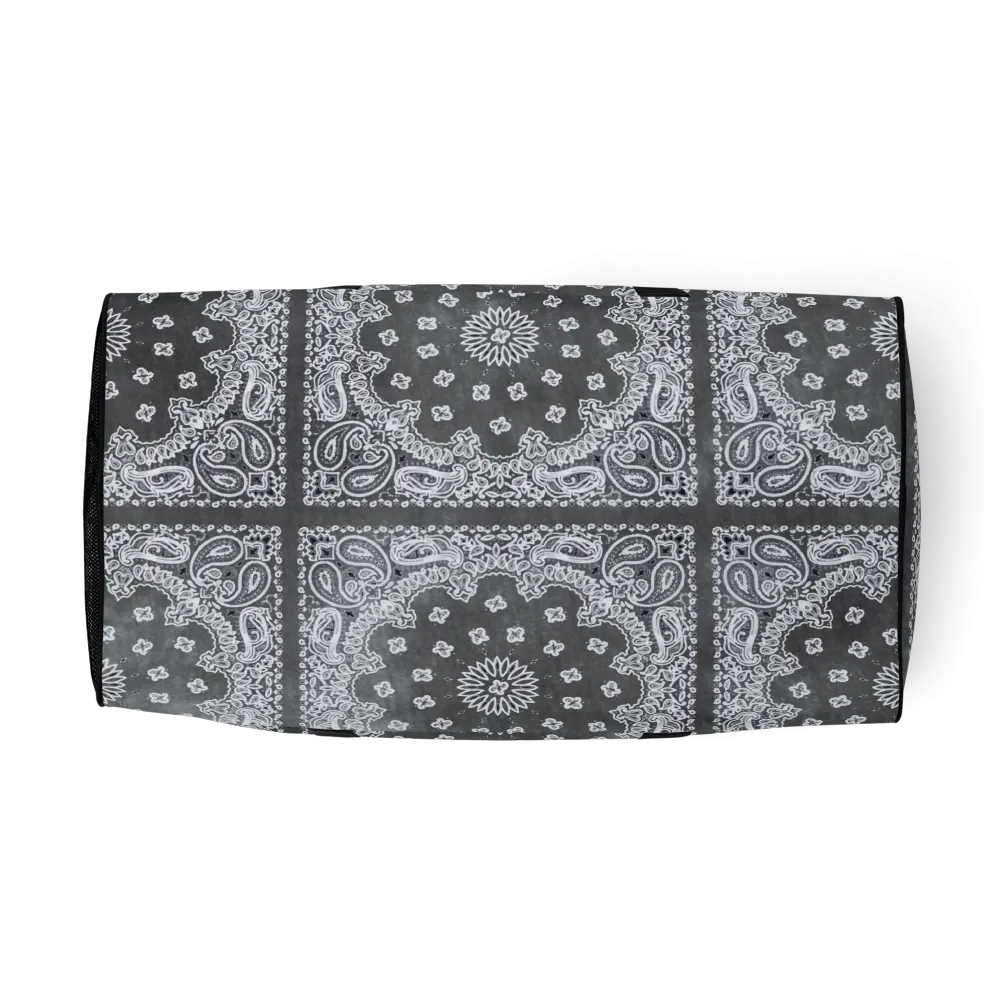 ROYAL ICONIC | Bandana Flag Tie Dye Duffle Bag Dope Azz Gray Wash DUFFEL Bag HueMan Gang Workout Gym Bag Duffle Bag Acid Wash Grey