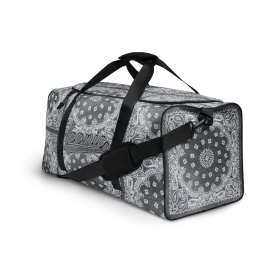ROYAL ICONIC | Bandana Flag Tie Dye Duffle Bag Dope Azz Gray Wash DUFFEL Bag HueMan Gang Workout Gym Bag Duffle Bag Acid Wash Grey