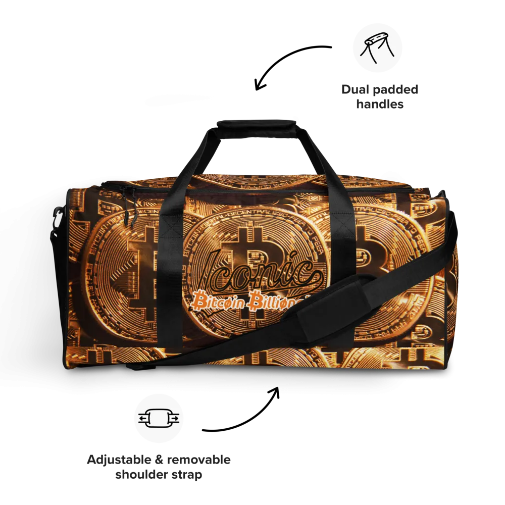 ROYAL ICONIC | Bitcoin Billionaire Money Manifest Duffle Bag The New Economy Iconic BB's Crypto Cash Secure the Bag | Btc Digital Gold Variants