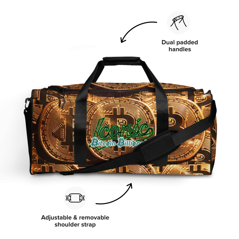 ROYAL ICONIC | Bitcoin Billionaire Money Manifest Duffle Bag The New Economy Iconic BB's Crypto Cash Secure the Bag | Btc Digital Gold Variants