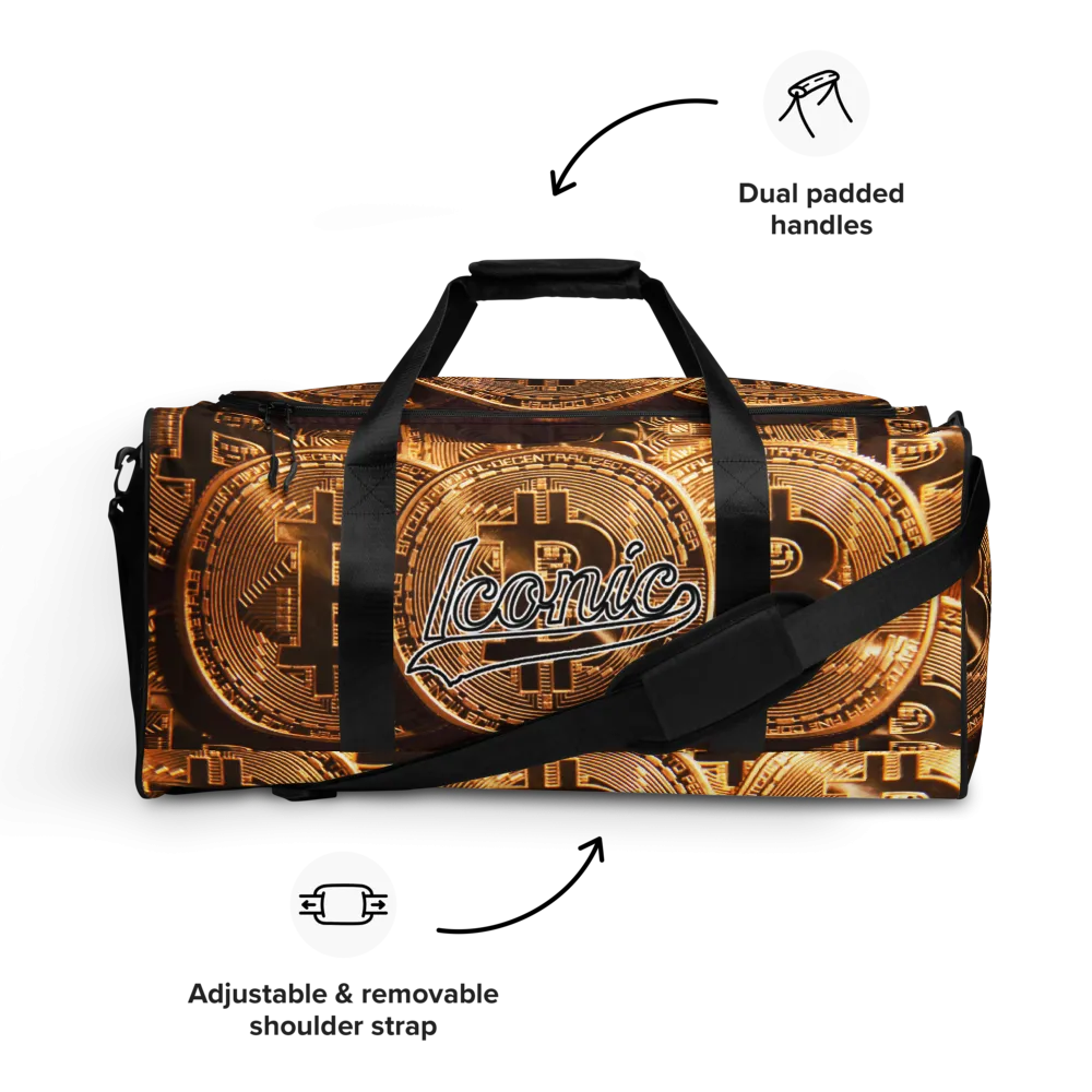 ROYAL ICONIC | Bitcoin Billionaire Money Manifest Duffle Bag The New Economy Iconic BB's Crypto Cash Secure the Bag | Btc Gold Standard Variants
