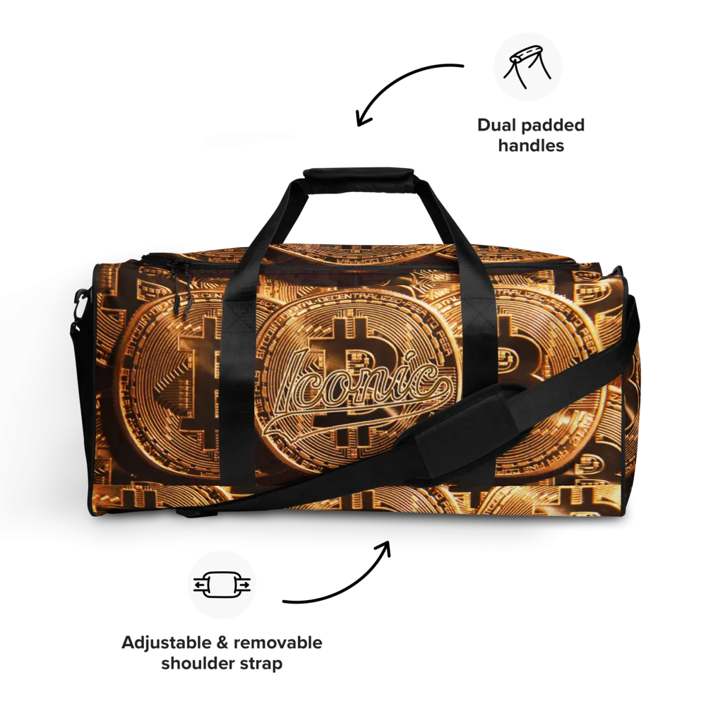 ROYAL ICONIC | Bitcoin Billionaire Money Manifest Duffle Bag The New Economy Iconic BB's Crypto Cash Secure the Bag | Btc Gold Standard Variants