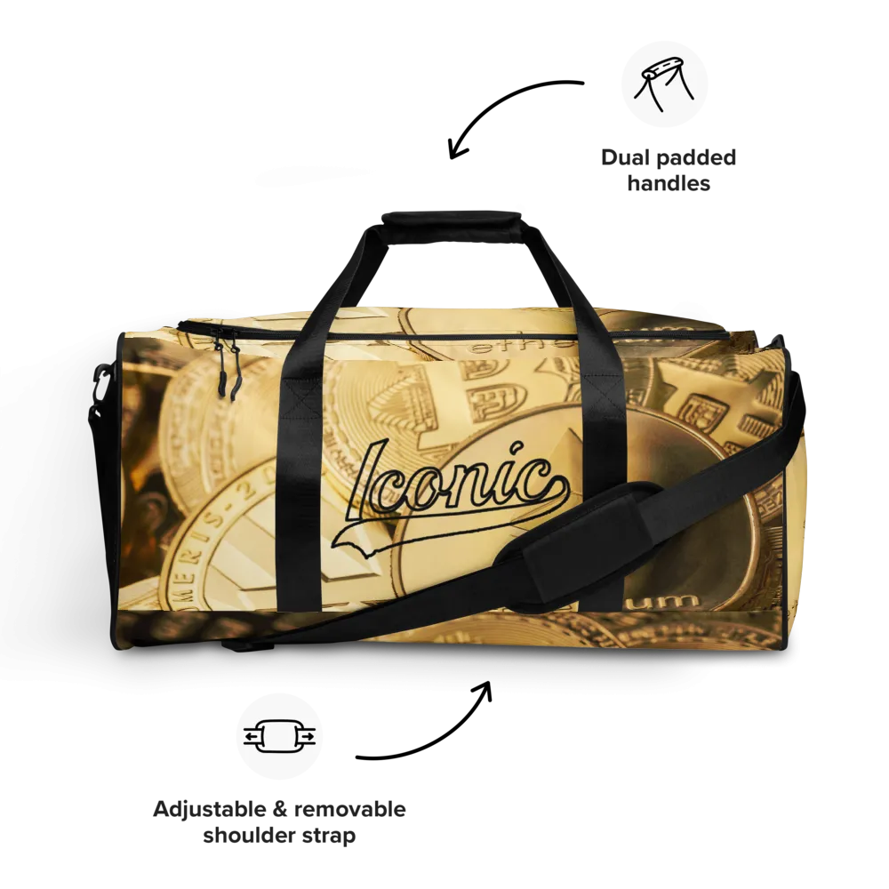 ROYAL ICONIC | Bitcoin Billionaire Money Manifest Duffle Bag The New Economy Iconic BB's Crypto Cash Secure the Bag | Gold Standard Variants