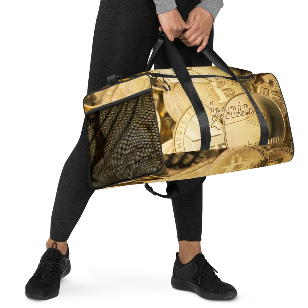 ROYAL ICONIC | Bitcoin Billionaire Money Manifest Duffle Bag The New Economy Iconic BB's Crypto Cash Secure the Bag | Gold Standard Variants