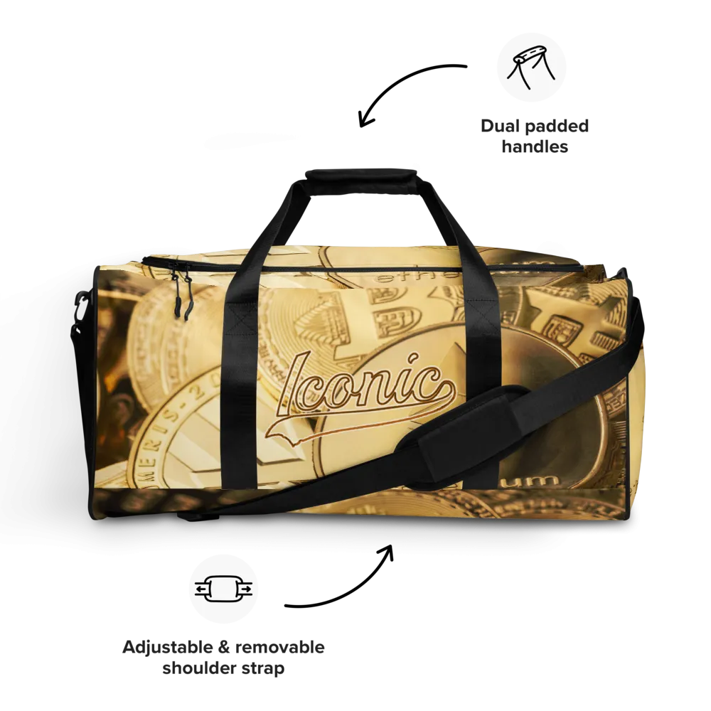 ROYAL ICONIC | Bitcoin Billionaire Money Manifest Duffle Bag The New Economy Iconic BB's Crypto Cash Secure the Bag | Gold Standard Variants