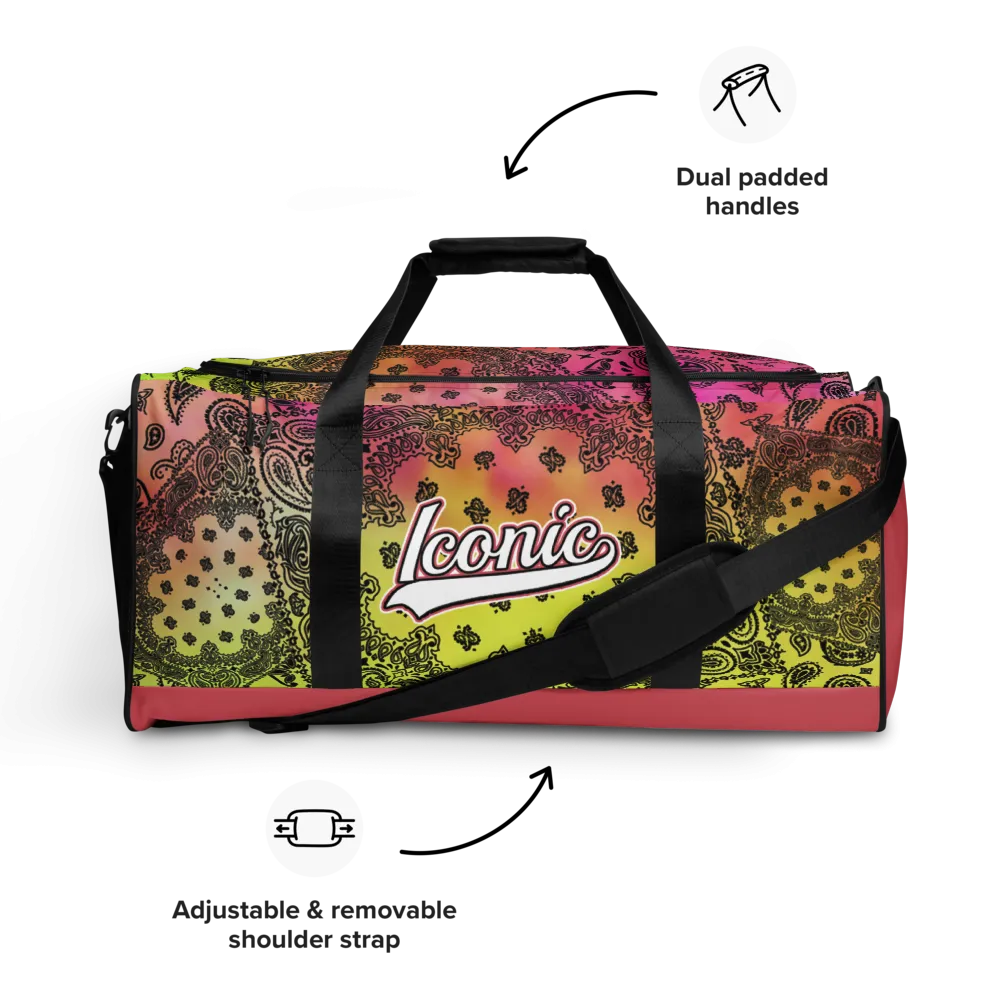 ROYAL ICONIC | OG Candy Bandana Tie Dye Paisley Cloud Dye Skate Bag Gang Gang Duffel Bag Pink Lemonade Banana Cabaret Retro Baseball Logo