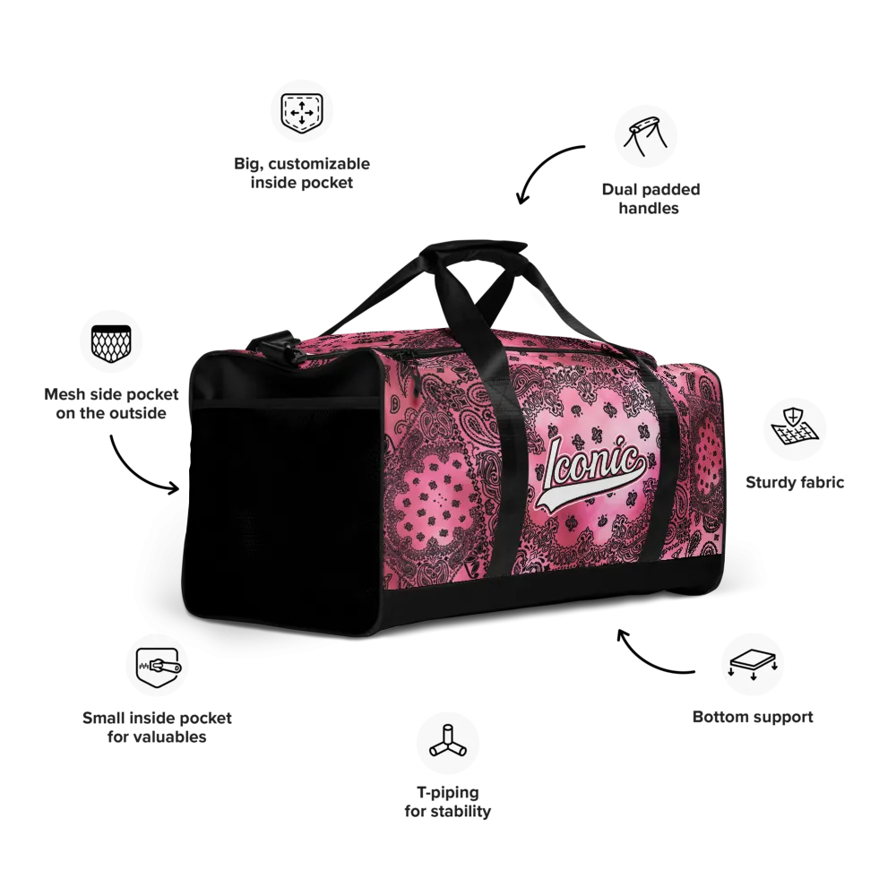 ROYAL ICONIC | OG Candy Bandana Tie Dye Paisley Cloud Dye Skate Bag Gang Gang Duffel Bag Pretty in Pink Sugar Color Cloud Baseball Logo