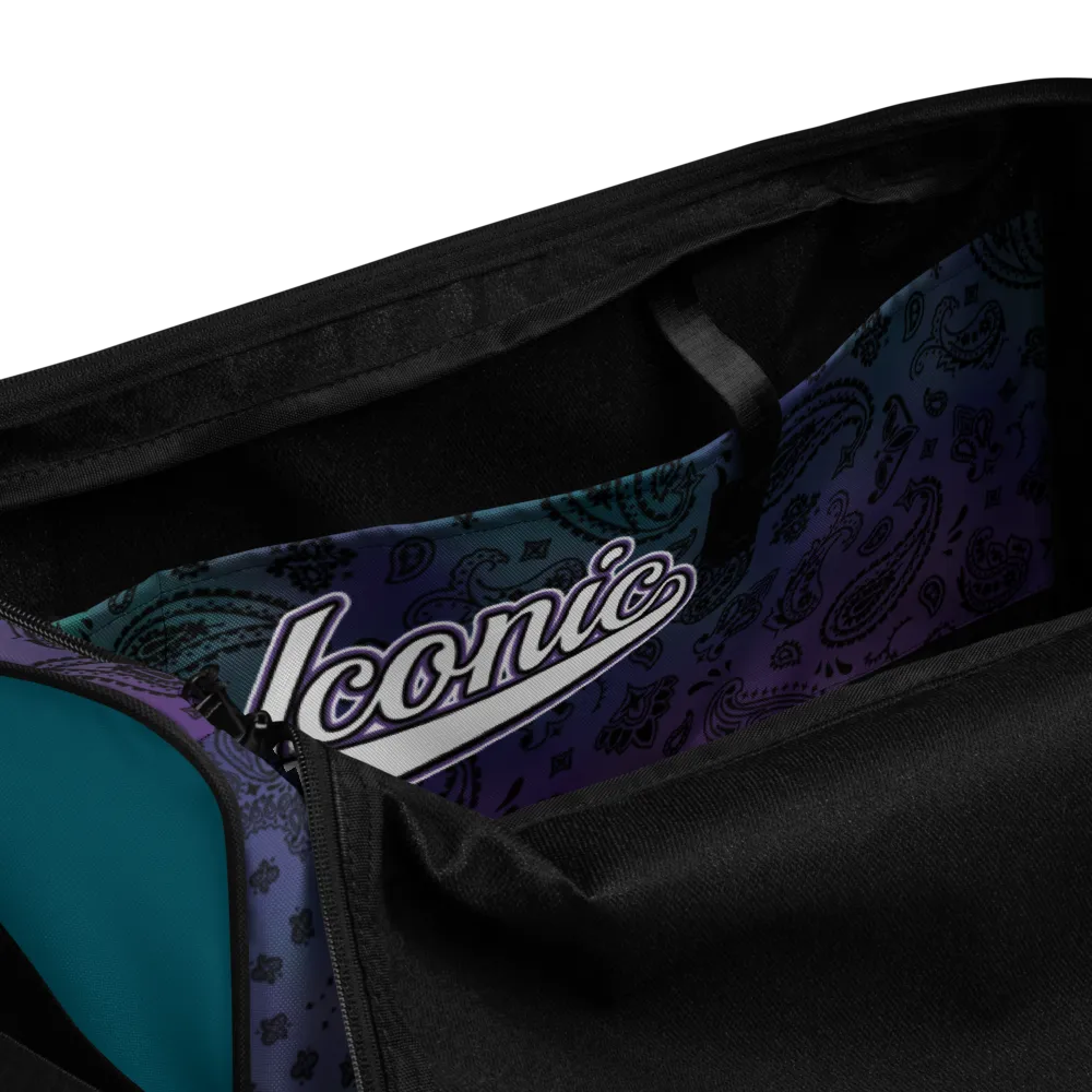 ROYAL ICONIC | OG Candy Bandana Tie Dye Paisley Cloud Dye Skate Bag Gang Gang Duffel Bag Purple Hendrixx Retro Baseball Logo