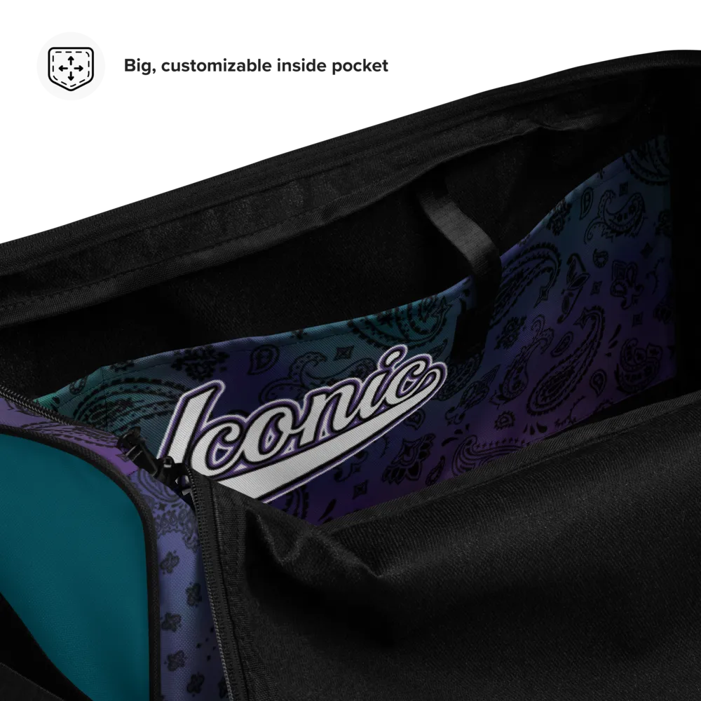 ROYAL ICONIC | OG Candy Bandana Tie Dye Paisley Cloud Dye Skate Bag Gang Gang Duffel Bag Purple Hendrixx Retro Baseball Logo