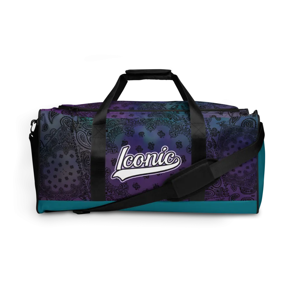 ROYAL ICONIC | OG Candy Bandana Tie Dye Paisley Cloud Dye Skate Bag Gang Gang Duffel Bag Purple Hendrixx Retro Baseball Logo