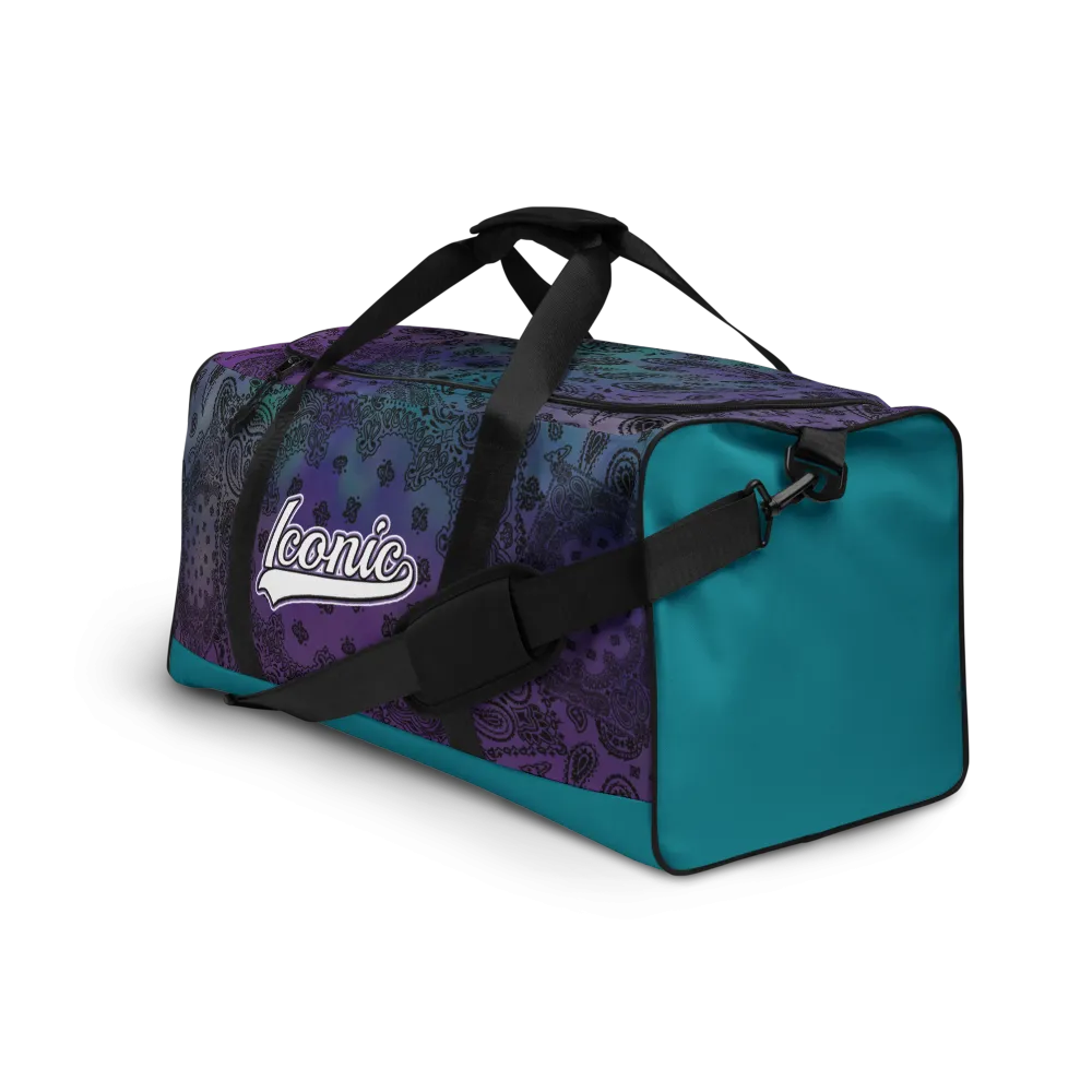 ROYAL ICONIC | OG Candy Bandana Tie Dye Paisley Cloud Dye Skate Bag Gang Gang Duffel Bag Purple Hendrixx Retro Baseball Logo